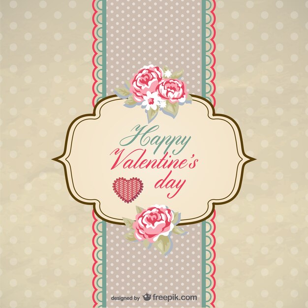 Old fashioned valentine carte vettoriale