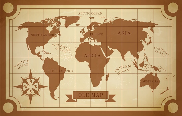 Free Vector old map illustration