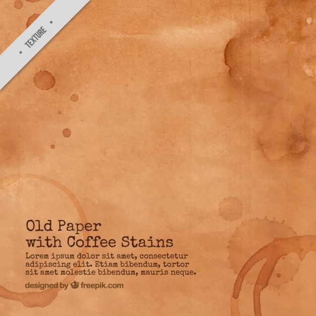 Free vector old paper with coffee stains