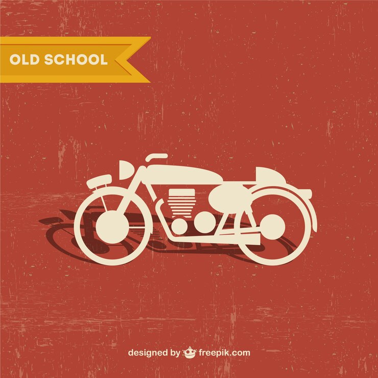 मुफ़्त वेक्टर old school motorcycle