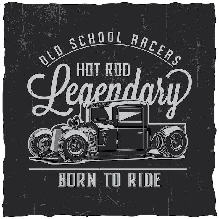 Free Vector old school racers label
