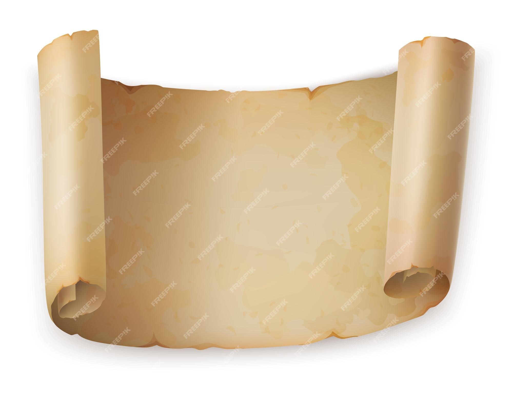 Parchment roll old vintage paper scrolls antique Vector Image