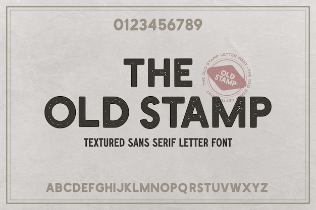 Old stamp text effect