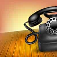 Free vector old telephone concept