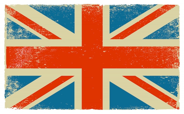 Старый старинный флаг соединенного королевства