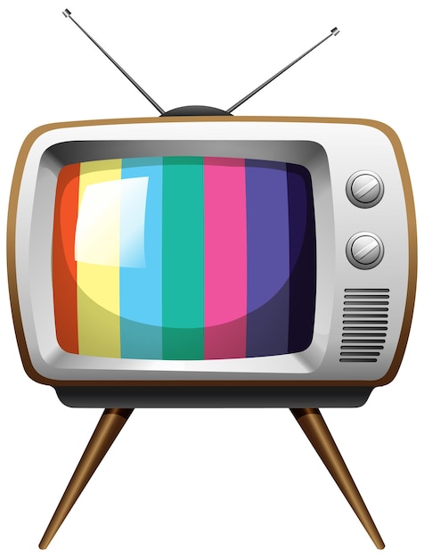 Free vector old vintage television isolated