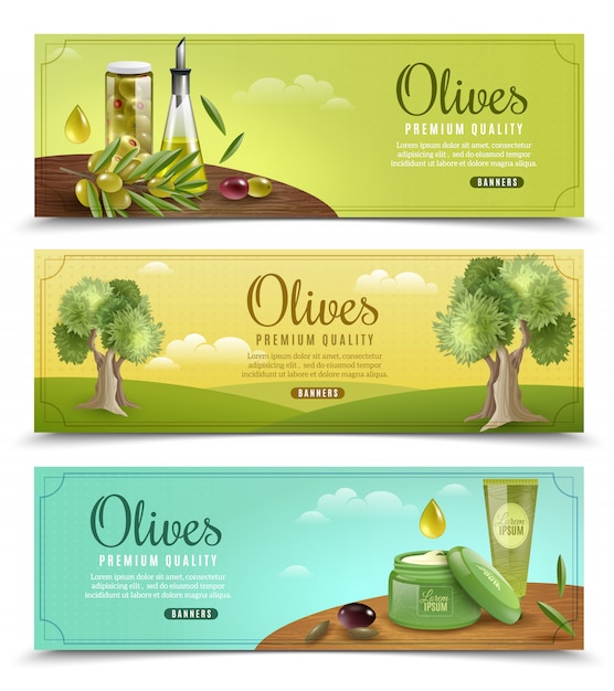 Olive  banners set