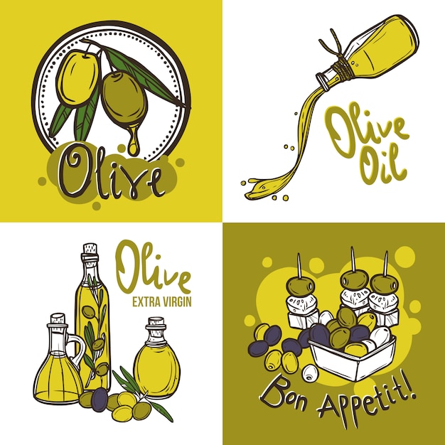 Free vector olive design concept