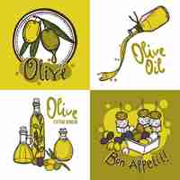Vettore gratuito olive design concept