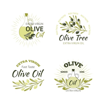 Olive emblems set
