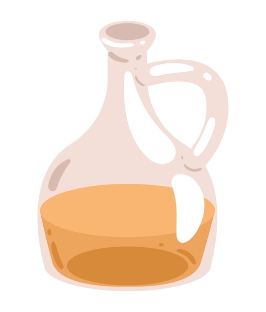 Бесплатное векторное изображение Значок продукта в бутылке оливкового масла