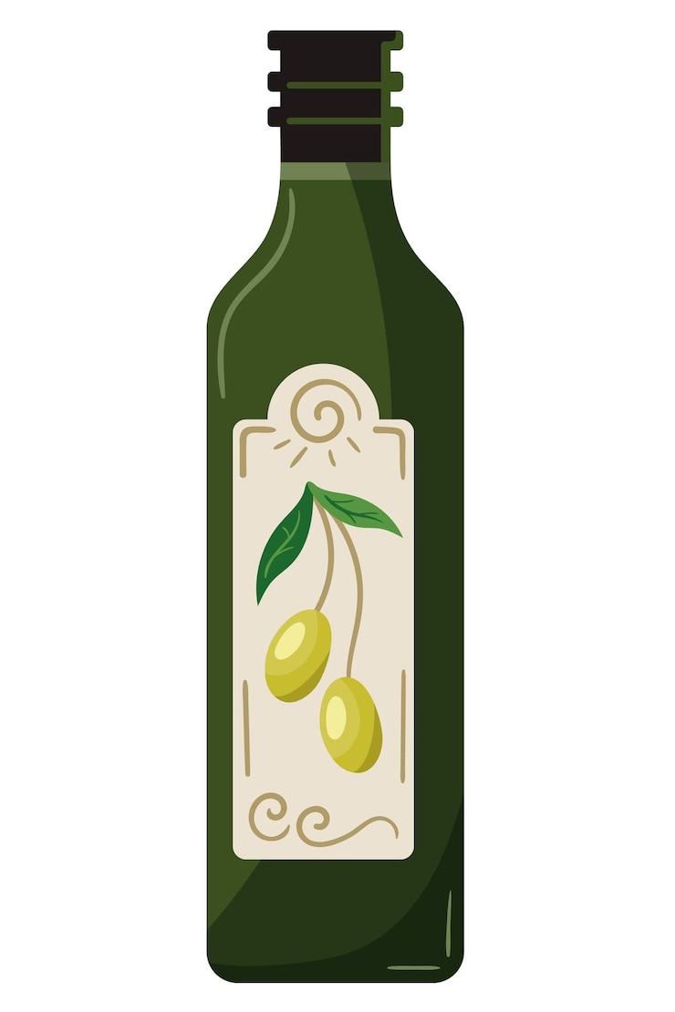 Free Vector olive oil bottle