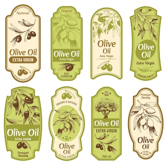 Набор наклеек оливкового масла