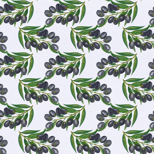 Vettore gratuito sfondo di olive di pattern