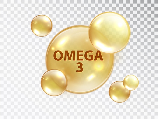 Free vector omega 3 pill. vitamin capsule.