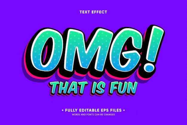 Free vector omg that is fun text effect