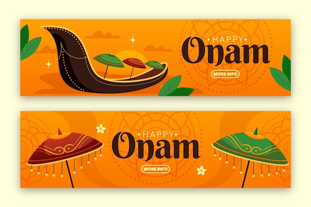 Onam banners set