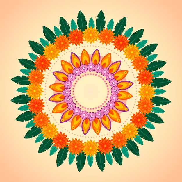 Onam floral decoration