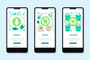 onboarding app design for recycle