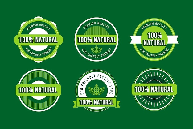 Pacchetto badge naturale al cento per cento