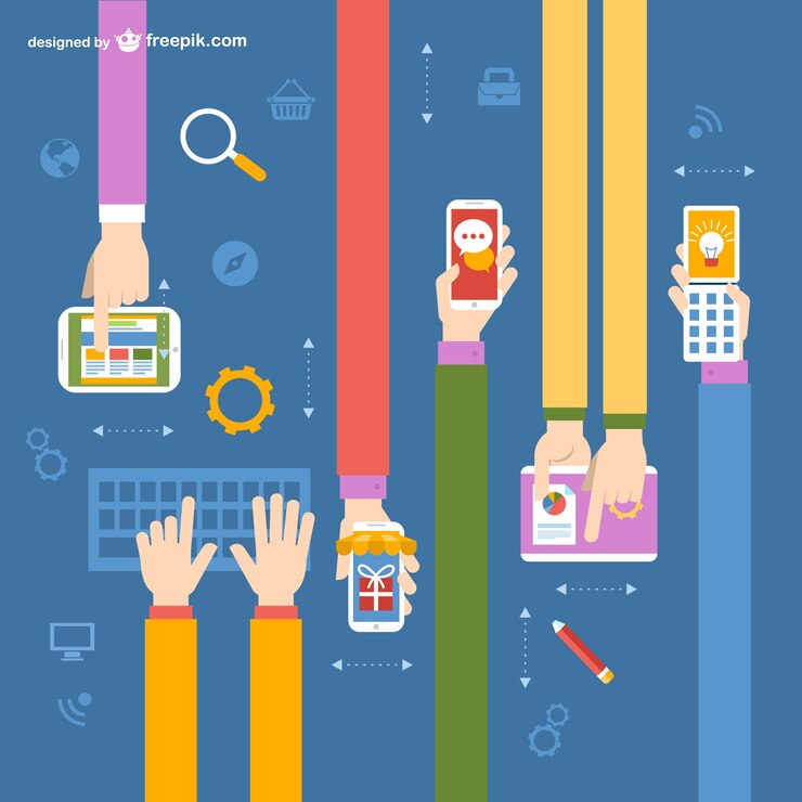 Free Vector online application vector