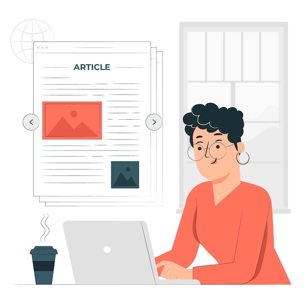 Free vector online article concept illustration