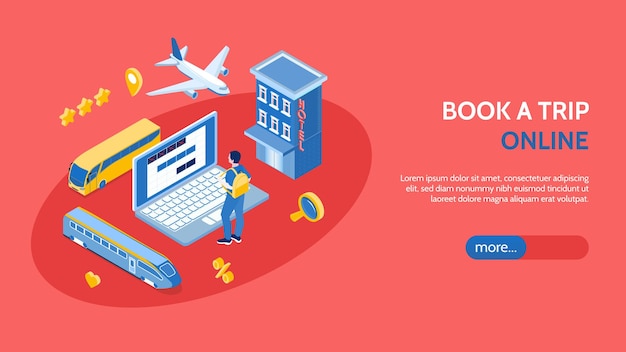 Online booking landing page template