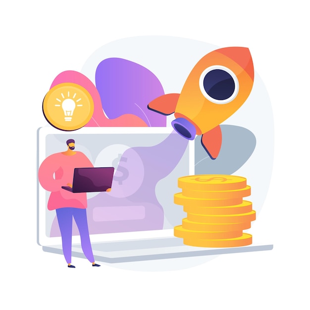 Online business abstract concept illustration. business opportunity, online startup, ecommerce platform, internet marketing, social media sales, promotion, digital agency