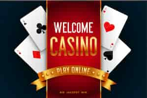 Vettore gratuito casinò online giocando sfondo dello schermo di benvenuto