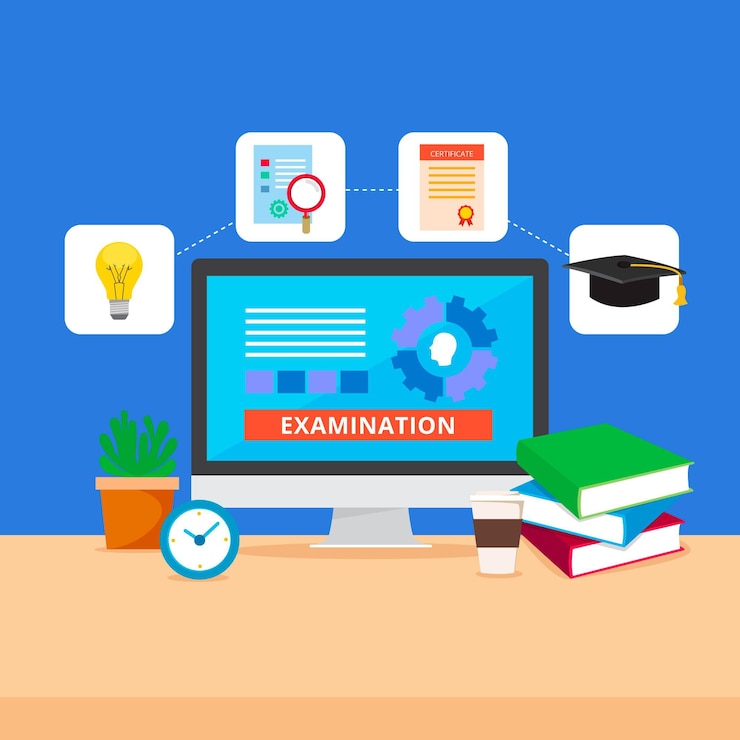 Free Vector online certification illustration concept