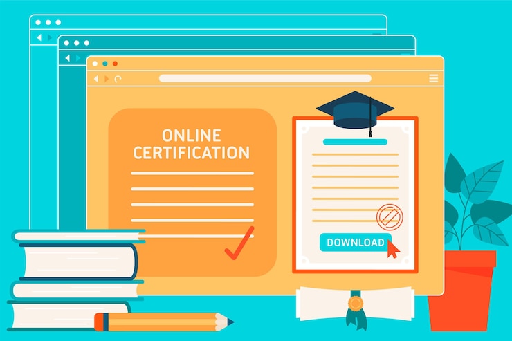 Free Vector online certification template