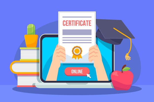 Online certification with computer