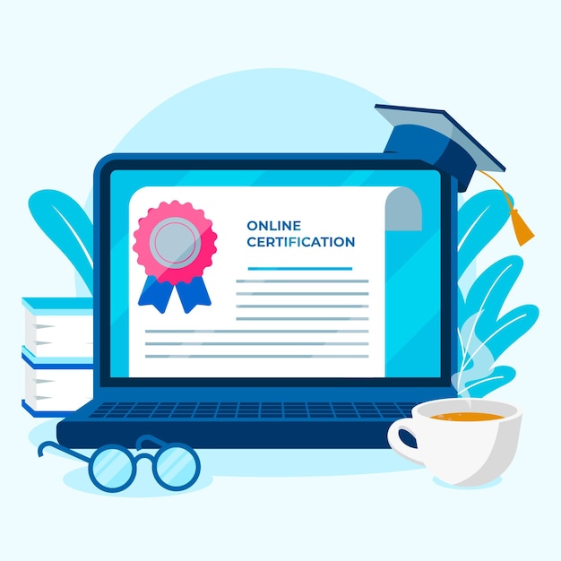 Vettore gratuito certificazione online