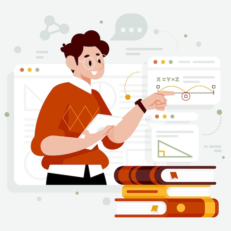 मुफ़्त वेक्टर online class illustration