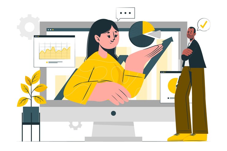 Free Vector online consulting concept illustration