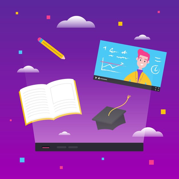 Online courses concept