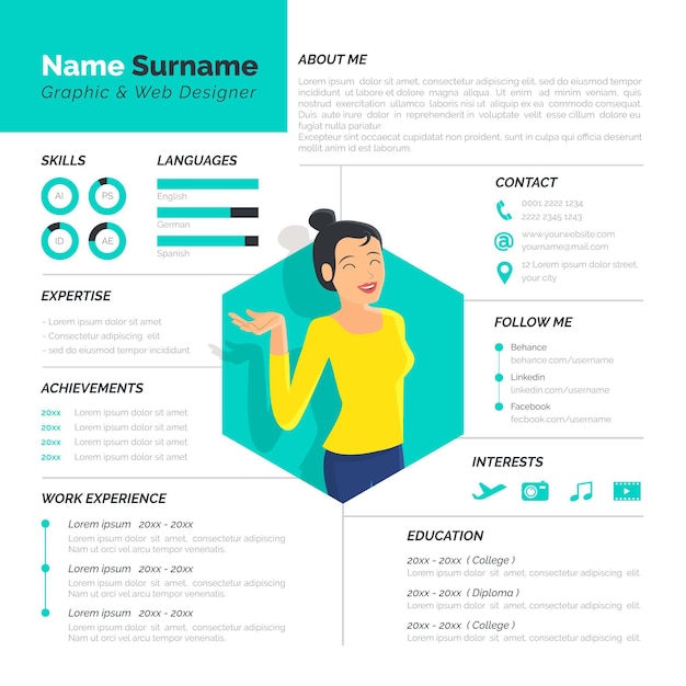 Online curriculum vitae concept