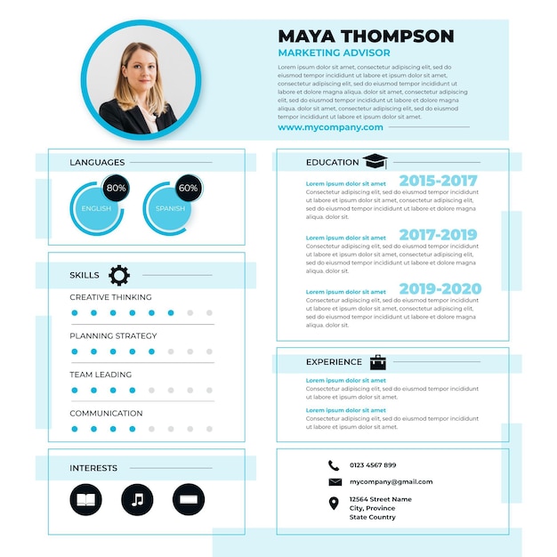 Free vector online curriculum vitae