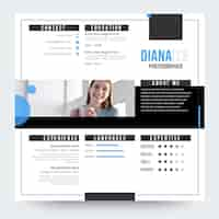 Free vector online cv design with photo