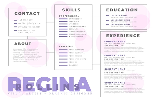 Online cv illustration concept