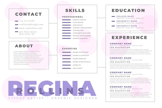 Free vector online cv illustration concept