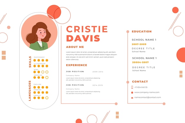 Free vector online cv illustration