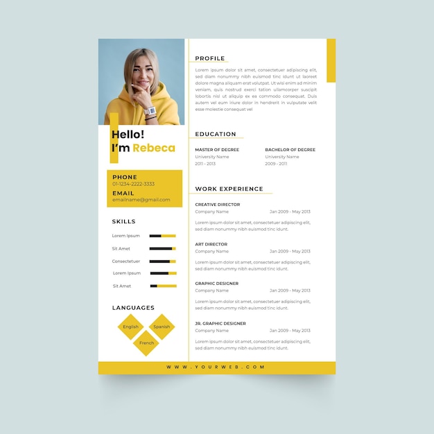 Online cv template design