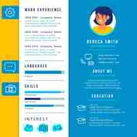 Free vector online cv theme