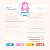 Free vector online cv with photo