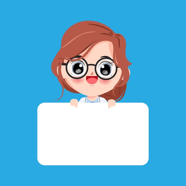 Personaggio medico online con computer portatile vector cartoon design