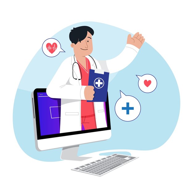 Online doctor concept