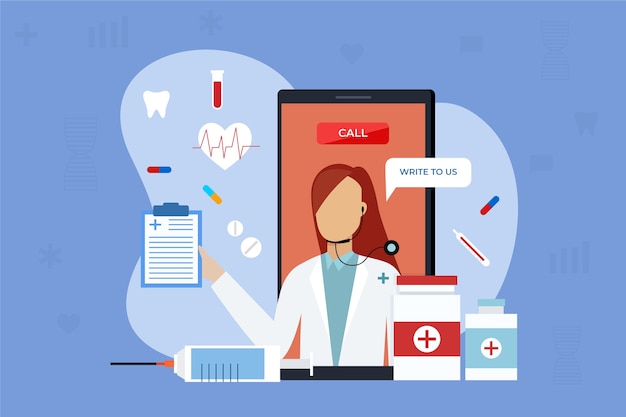 Online doctor concept