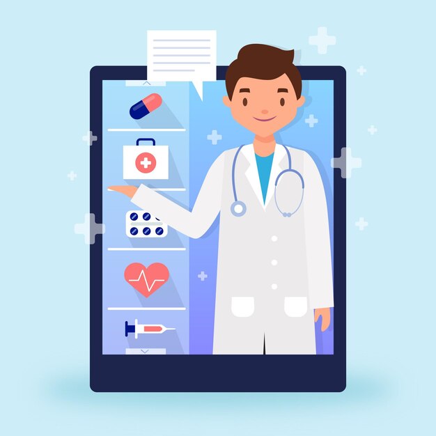 Online doctor concept