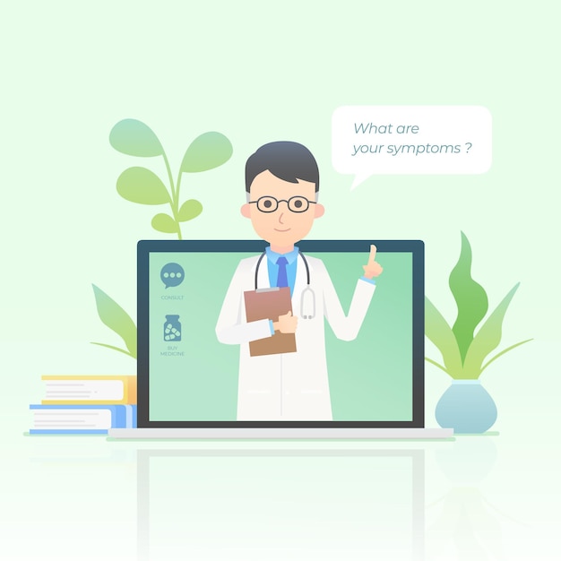 Online doctor concept